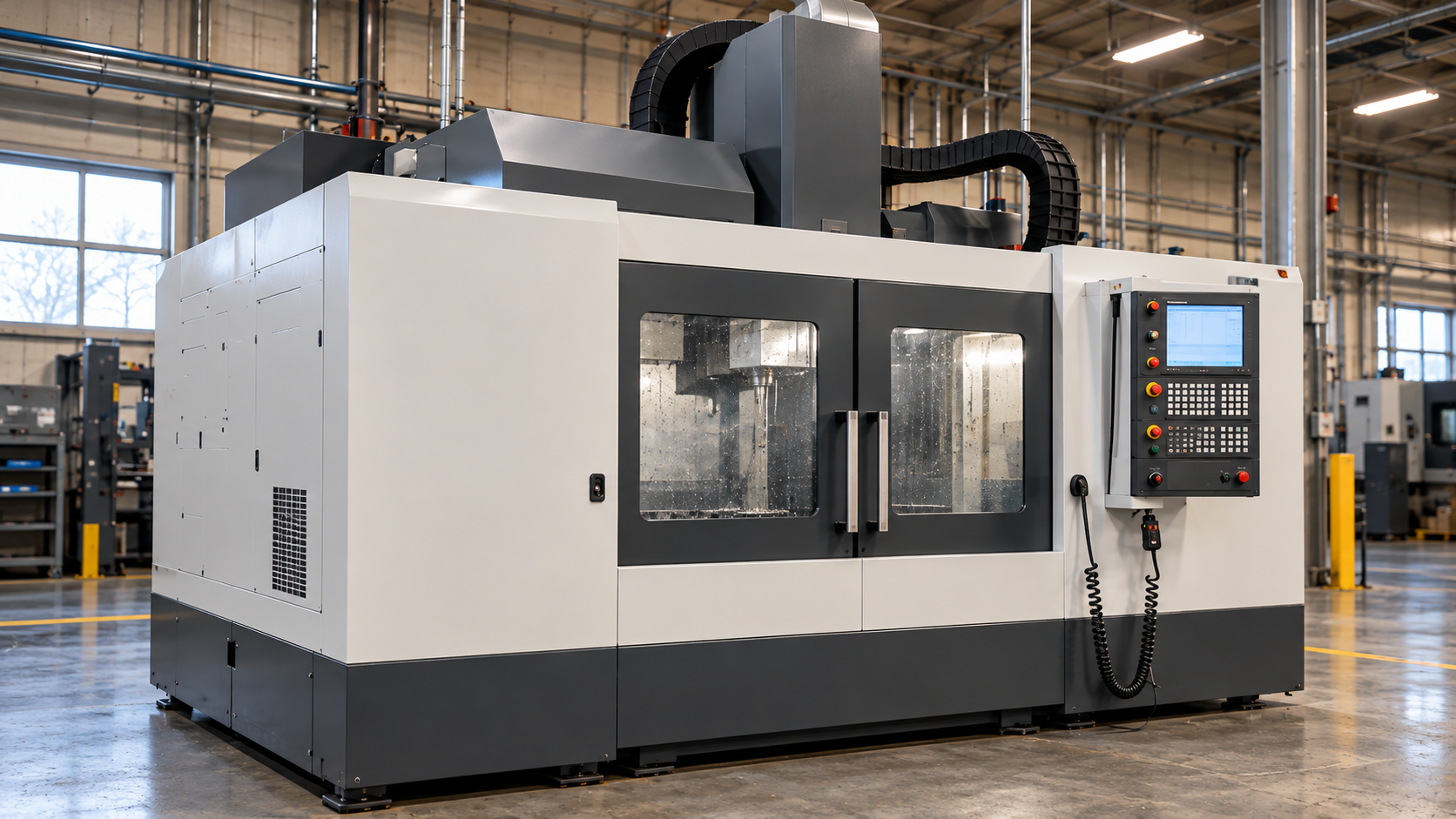 The same CNC machine cleaned and restored after specialty restoration